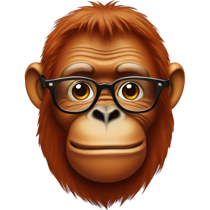 orangutang in glasse emoji
