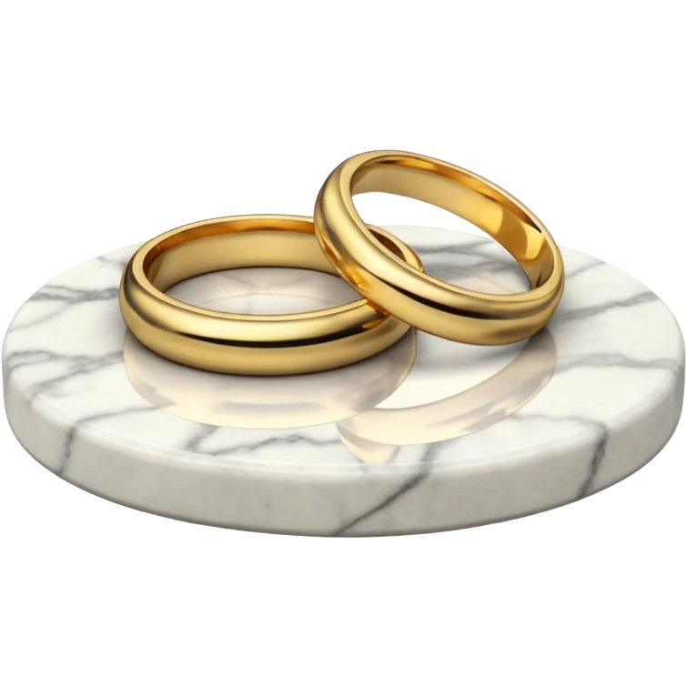 Rings on marble plate emoji