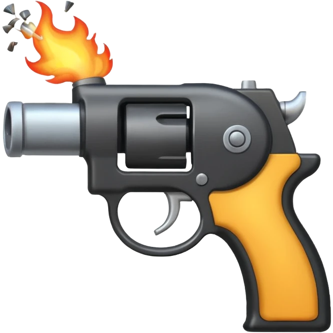 gun firing from nozzle emoji