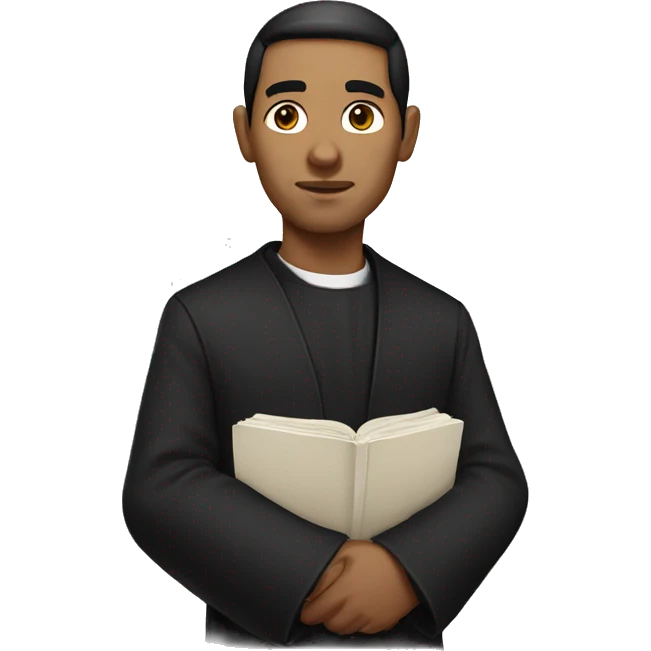 priest with black hair emoji