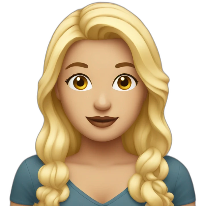 curvy blonde emoji