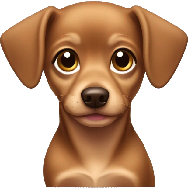 brown chiweenie puppy emoji