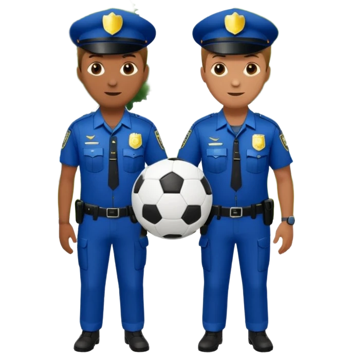 футбольний мяч з копами emoji
