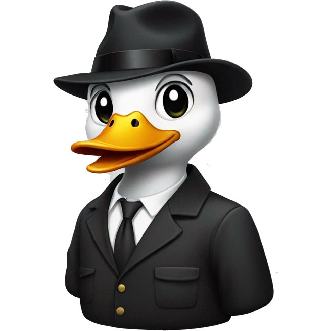 Duck in the mafia emoji