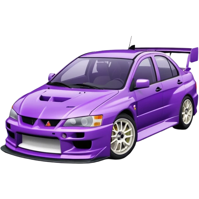 Mitsubishi lancer Evo viii purple and half white  emoji