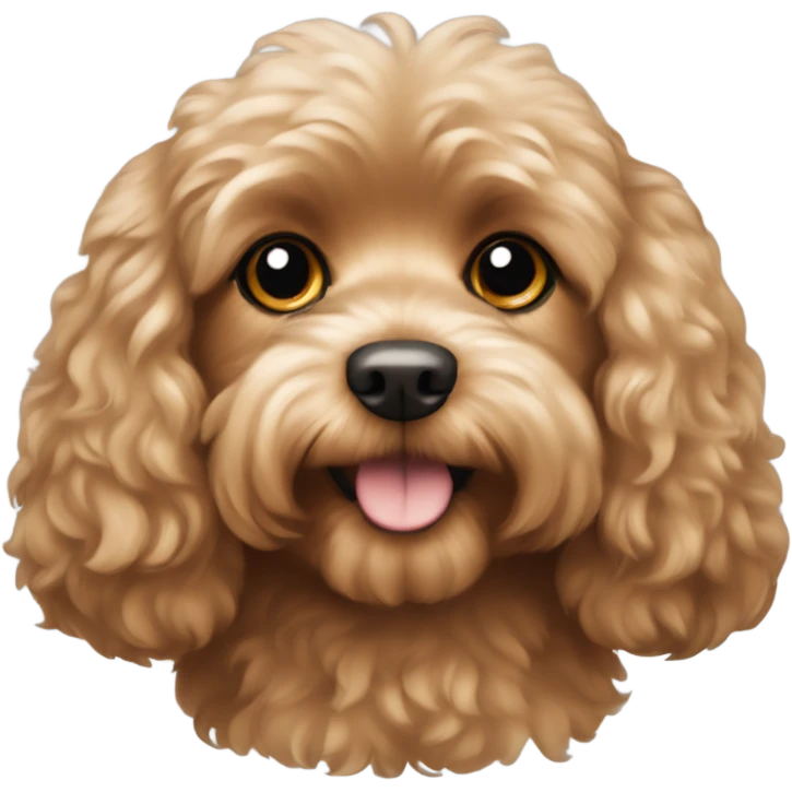 A light brown fluffy cavoodle dog emoji