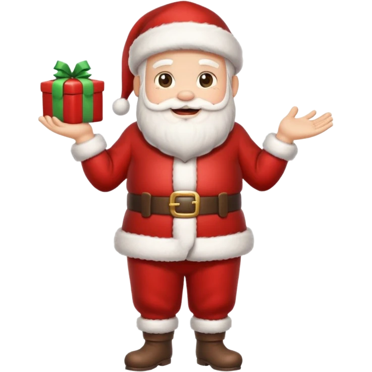 papai noel fofinho de corpo inteiro emoji