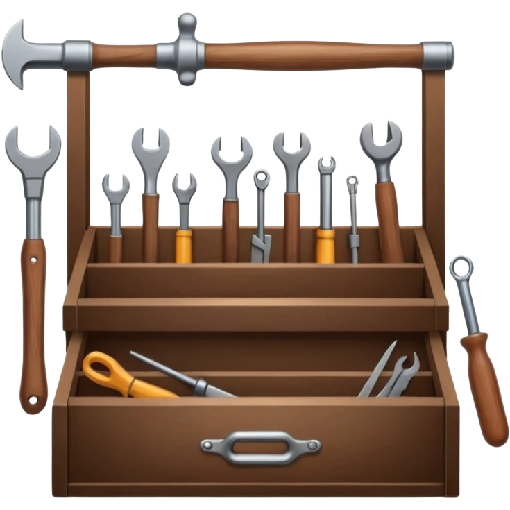 create a series of images for Theatre carpentry tools Inventory  emoji