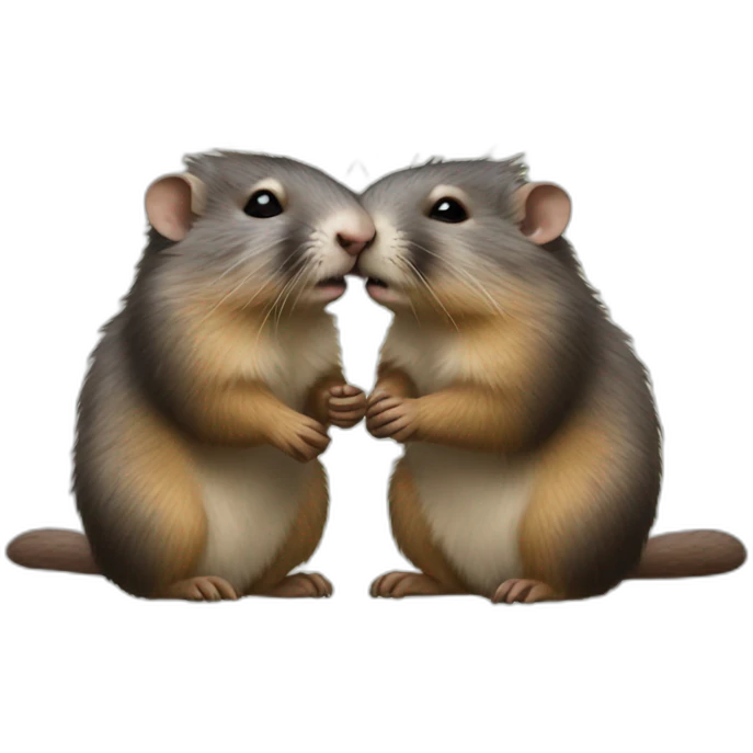 Marmotte kiss rats emoji