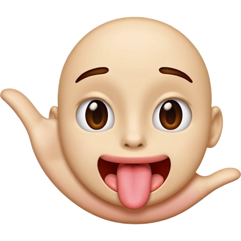 Tounge out hand to the side  emoji