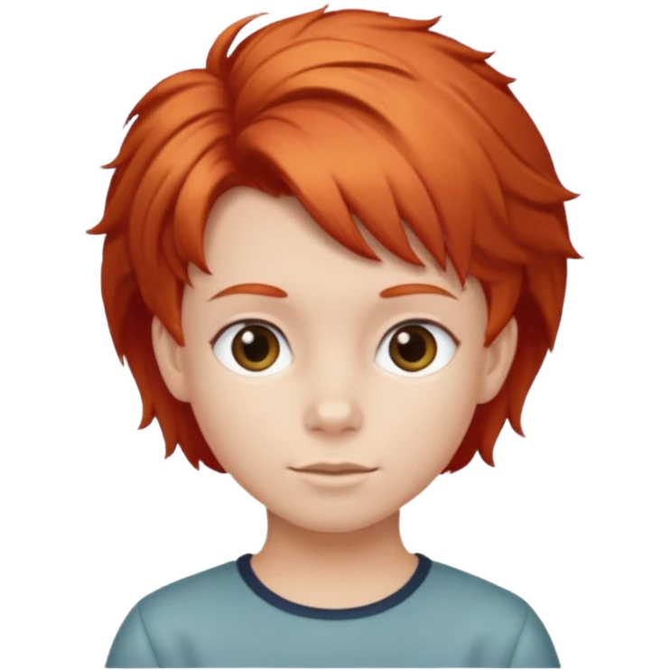 red kid with Bouffant emoji