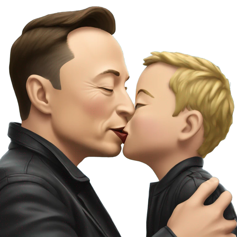 elon musk kissing elon musk emoji