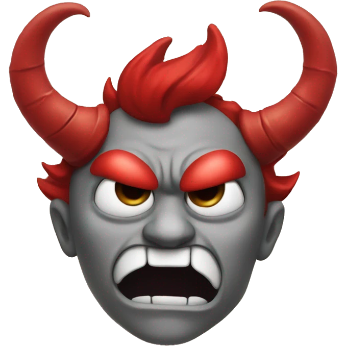 A red heart with demon horns emoji