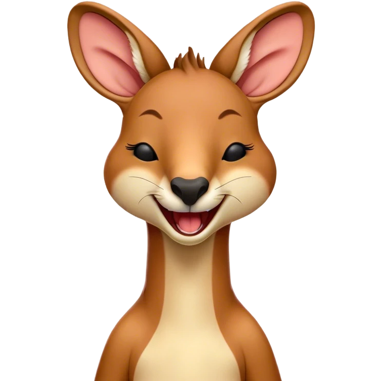 Cinematic Cute Yawning Adult Red Kangaroo Portrait Emoji, Head tilted slightly with a dramatic, wide-open yawn, showcasing a sturdy, reddish form with a distinct red kangaroo-shaped head, a relaxed elongated snout, and sleepy, half-closed eyes, Simplified yet irresistibly adorable features, highly detailed, glowing with a soft, cozy outback glow, high shine, relaxed yet expressive, stylized with a dash of whimsical charm, soft glowing outline, capturing the essence of a drowsy yet affectionate kangaroo that appears ready to stretch and yawn its way out of the screen! emoji
