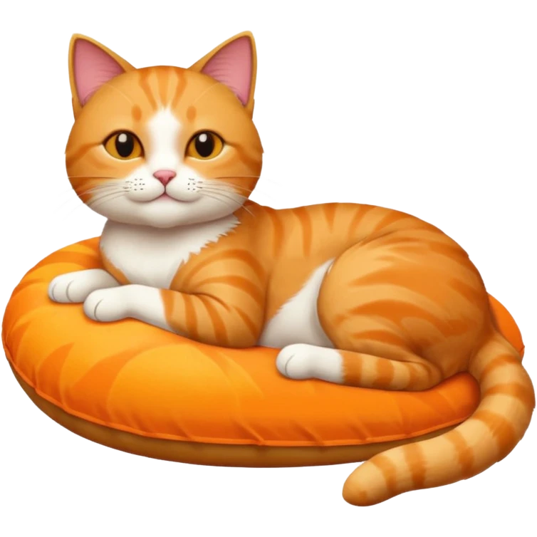 Cat sunbathing  emoji