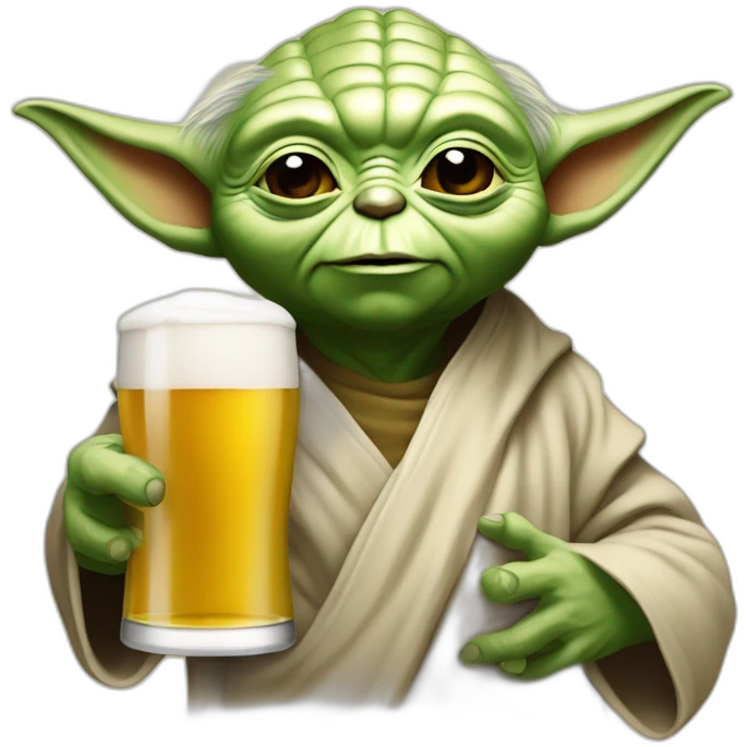 Yoda boit une bière emoji