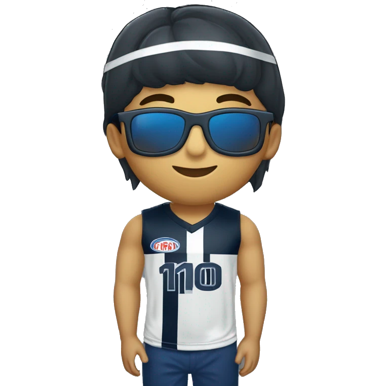 Camiseta alianza lima con lentes cabello oscuro emoji