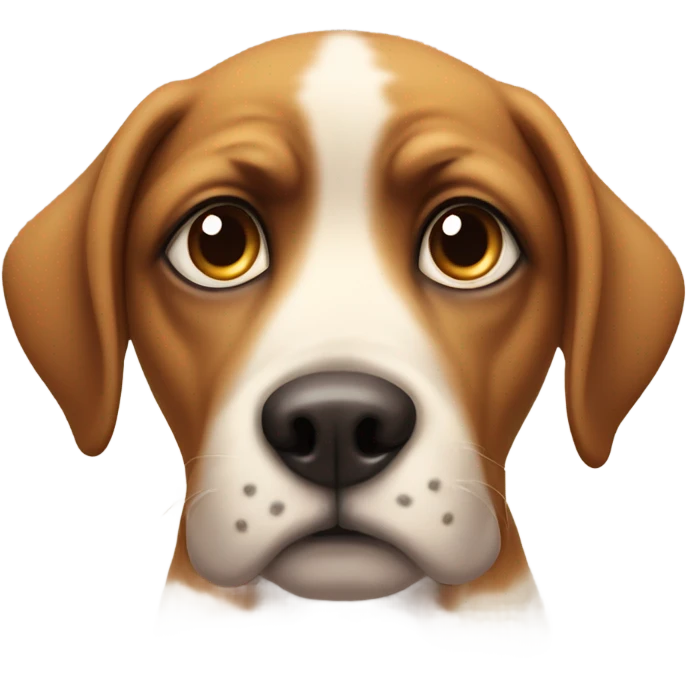 pouting dog with sad puppy eyes  emoji