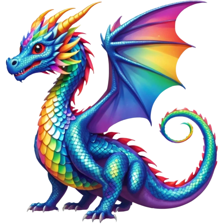 A raimbow dragon emoji