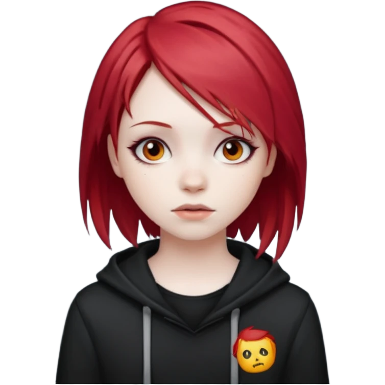 emo girl with red hair emoji