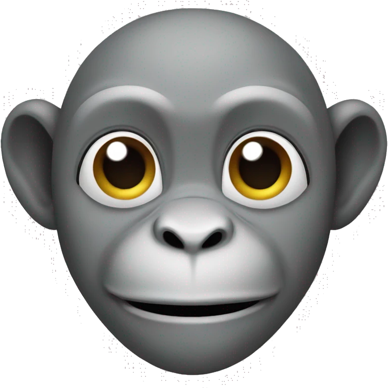 Monkey face grey colour  emoji