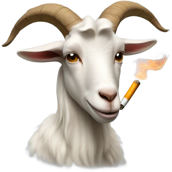 Goat smoking  emoji