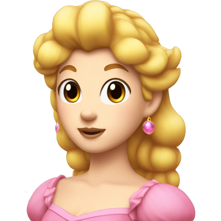 Princess peach head  emoji
