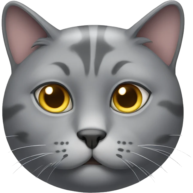 Fat Gray cat  emoji
