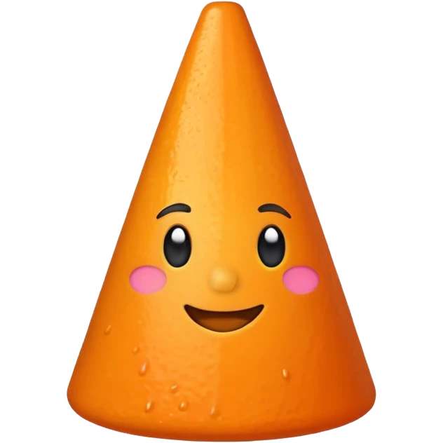 Cono naranja con fondo blanco emoji