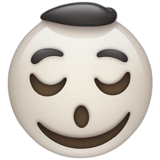 Upside down smiley with moustache emoji