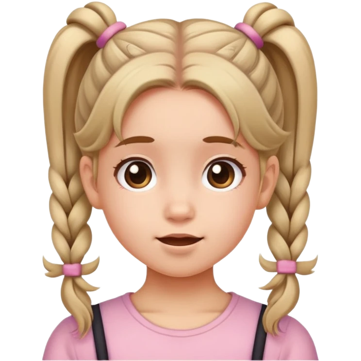 She's a girl, but she raises her hair in pigtails to make it cute emoji