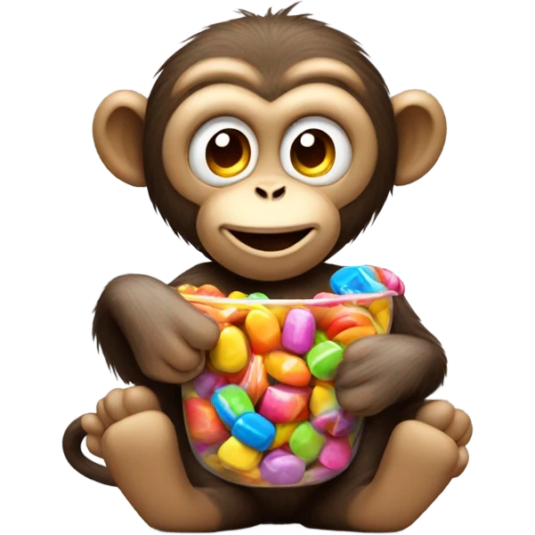 Monkey pooping candy emoji