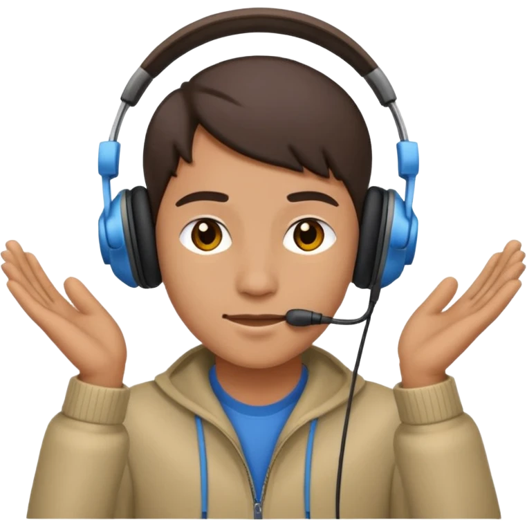 Person listening to music using headphones emoji