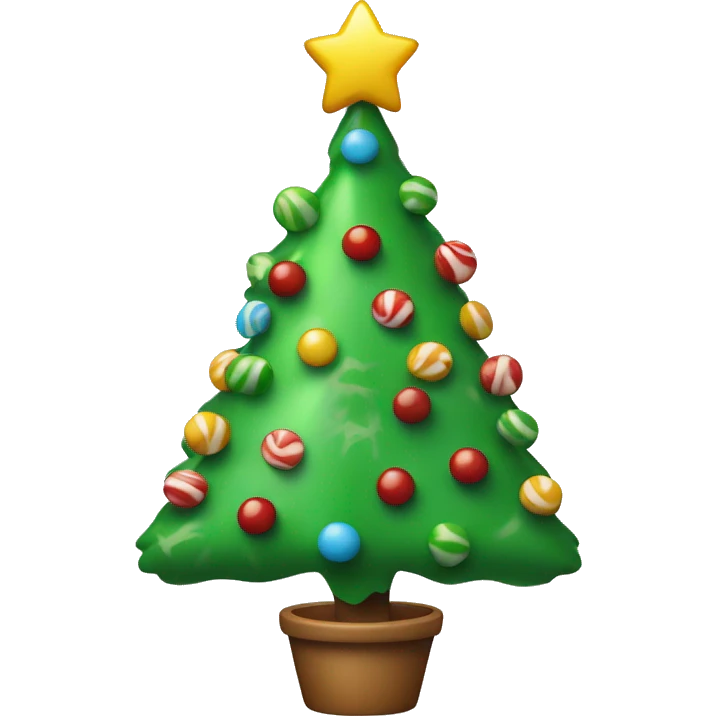 Christmas tree with candy  emoji