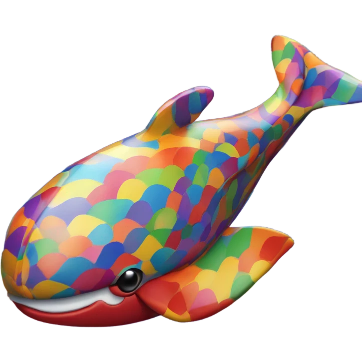 Rainbow whale emoji