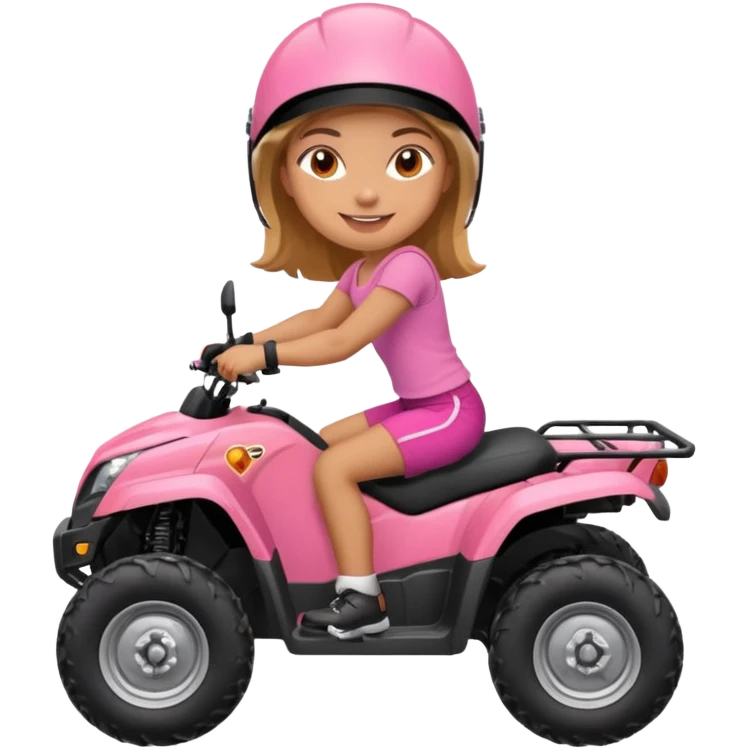 Atv ride girl in orange atv pink top  emoji