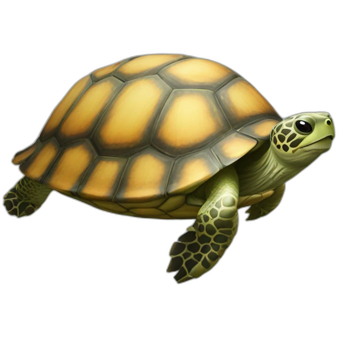 Tortue sur une balene emoji