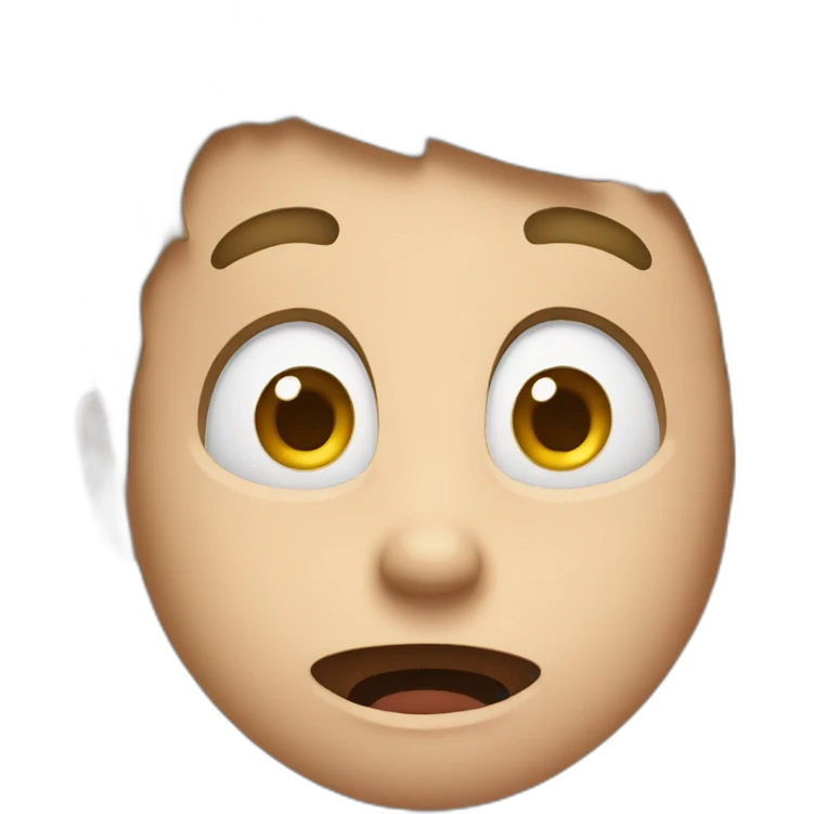 panicked face emoji