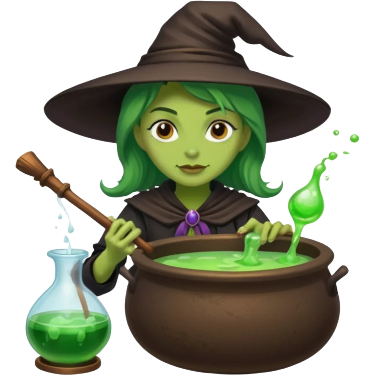 green witch cooking potion emoji