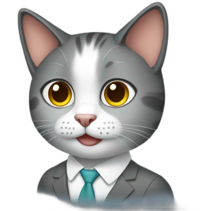 Cat working as consultant emoji