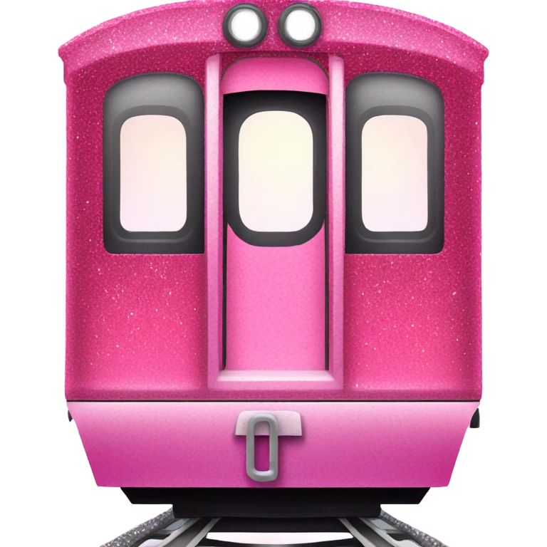 Pink ombre train with glitter  emoji
