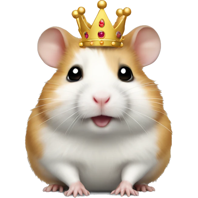 hamster-white with a crown emoji