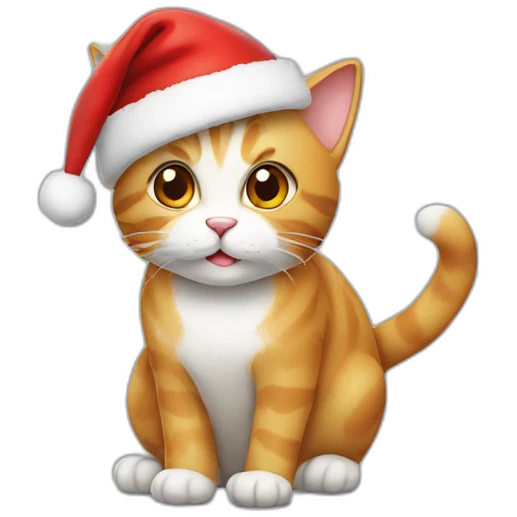 cat in santa hat emoji