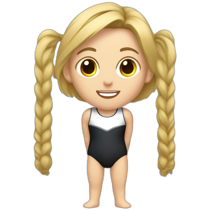 Gimnasta rítmica rubia emoji