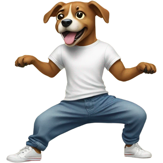 Dog break dancing  emoji