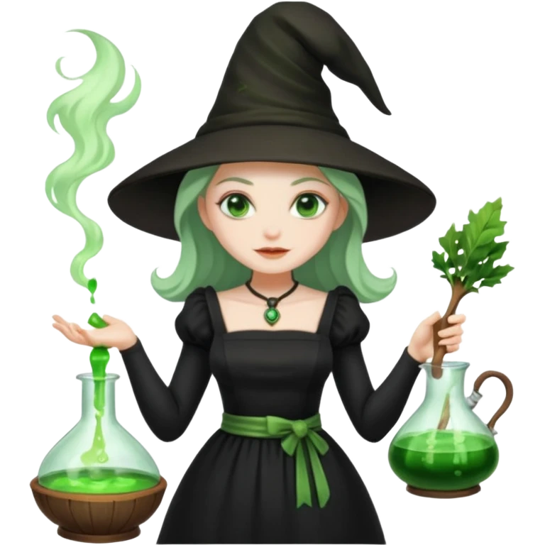 green witch cooking potion emoji