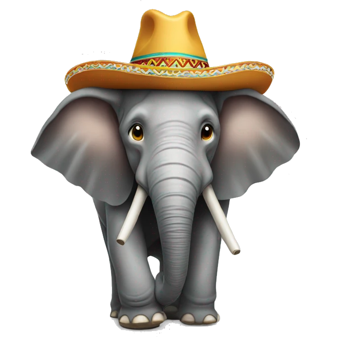 Elefante con sombrero  emoji