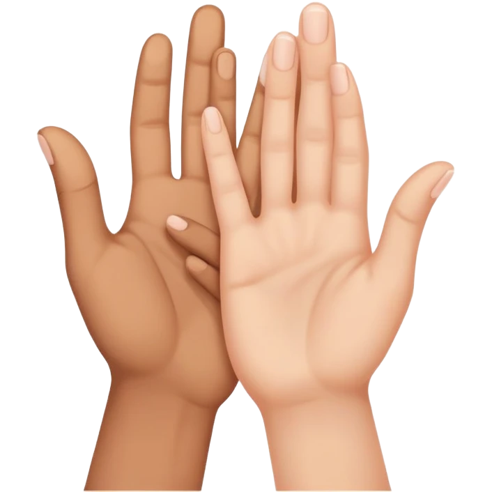 two hands reaching for each other emoji