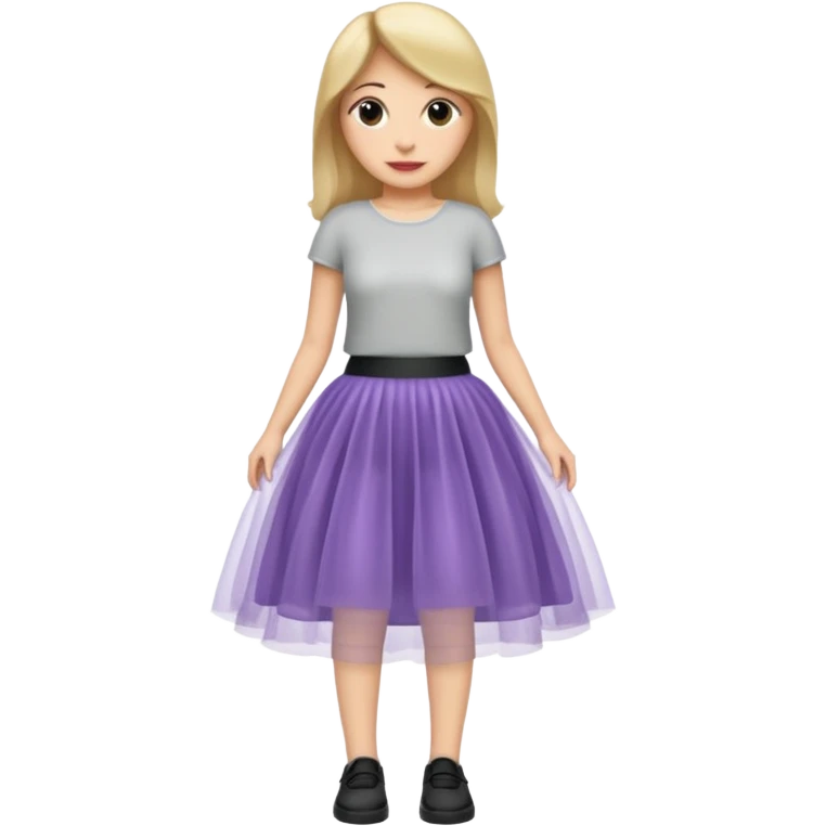 woman tulle skirt wearing emoji
