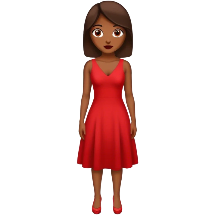 woman in red dress emoji